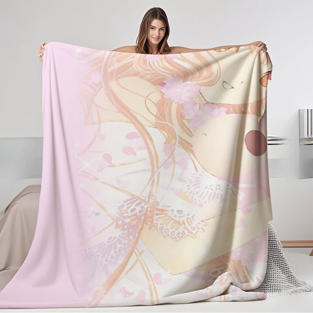 

Lovely Gift Flannel Cozy Blanket C Vintage Double-sided Throw Bed Scarf Wrinkle-resistant Ultra-soft Touch Blankets For Seniors