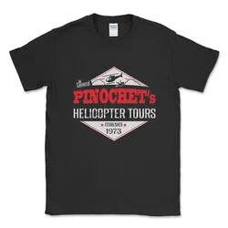 Camiseta con estampado de helicóptero, camisa de manga corta de 44 pulgadas, con diseño de helicóptero de pinoquet, S-2XL