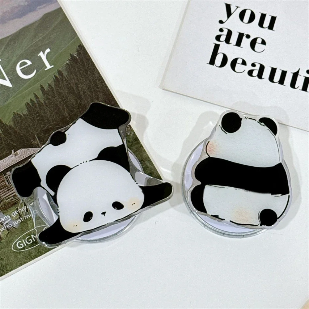 

Korean Cartoon Cute Panda Magnetic Holder Griptok Grip Tok Phone Stand Holder Support For iPhone For Pad Magsafe Smart Tok