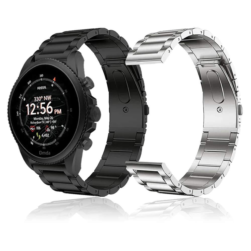 

22mm Watch Strap For Fossil GEN 6 44mm GEN 5 5e LTE 45mm Smartwatch HR Titanium Metal Band Sport Bracelet Replacement Watchbands