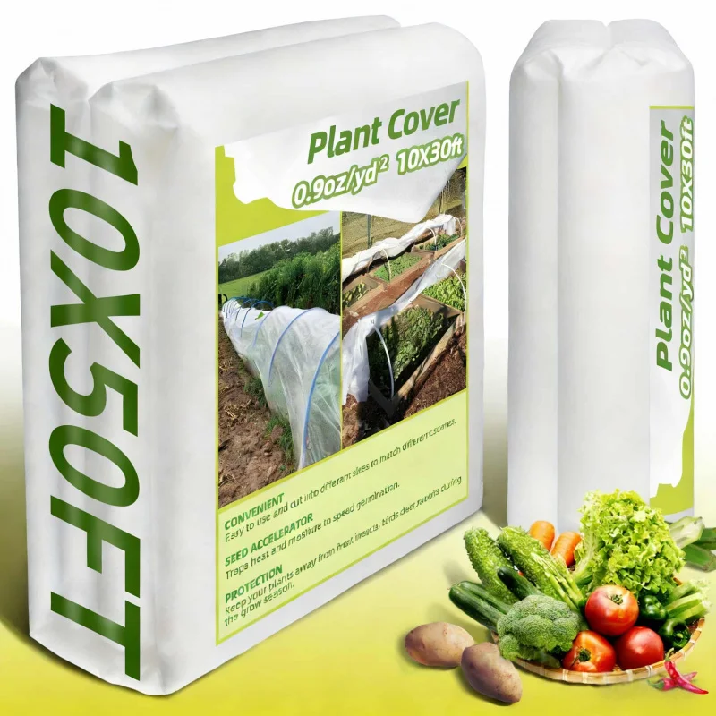 

Plant Cold Protection Cover10x50ft PPThickened Reusable White Gardening Protective Cover with Covering Film Winter Insulation Sl