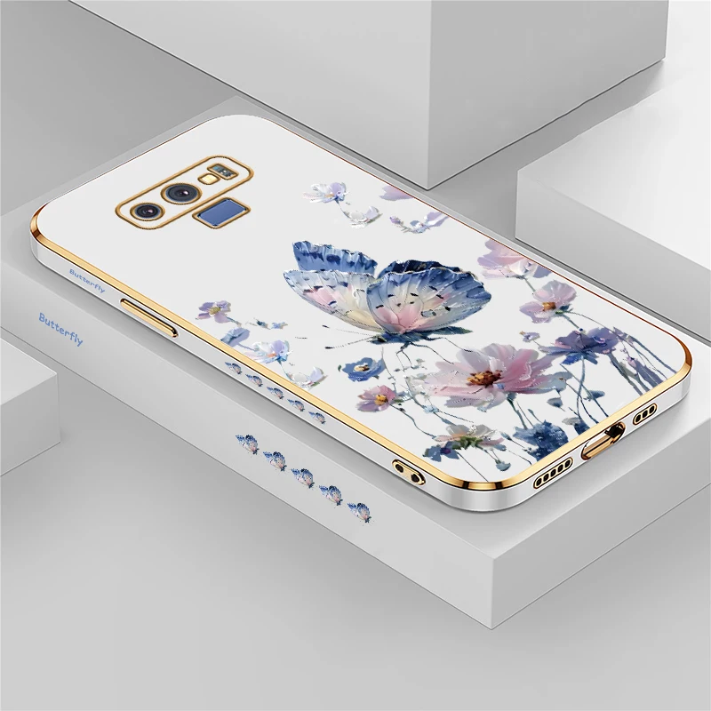 

Чехол для Samsung Note 10 Lite 10 20 Pro с цветочным бабочкой, чехол для Samsung Galaxy Note 8 9 20, ультра-покрытие, противоударный чехол