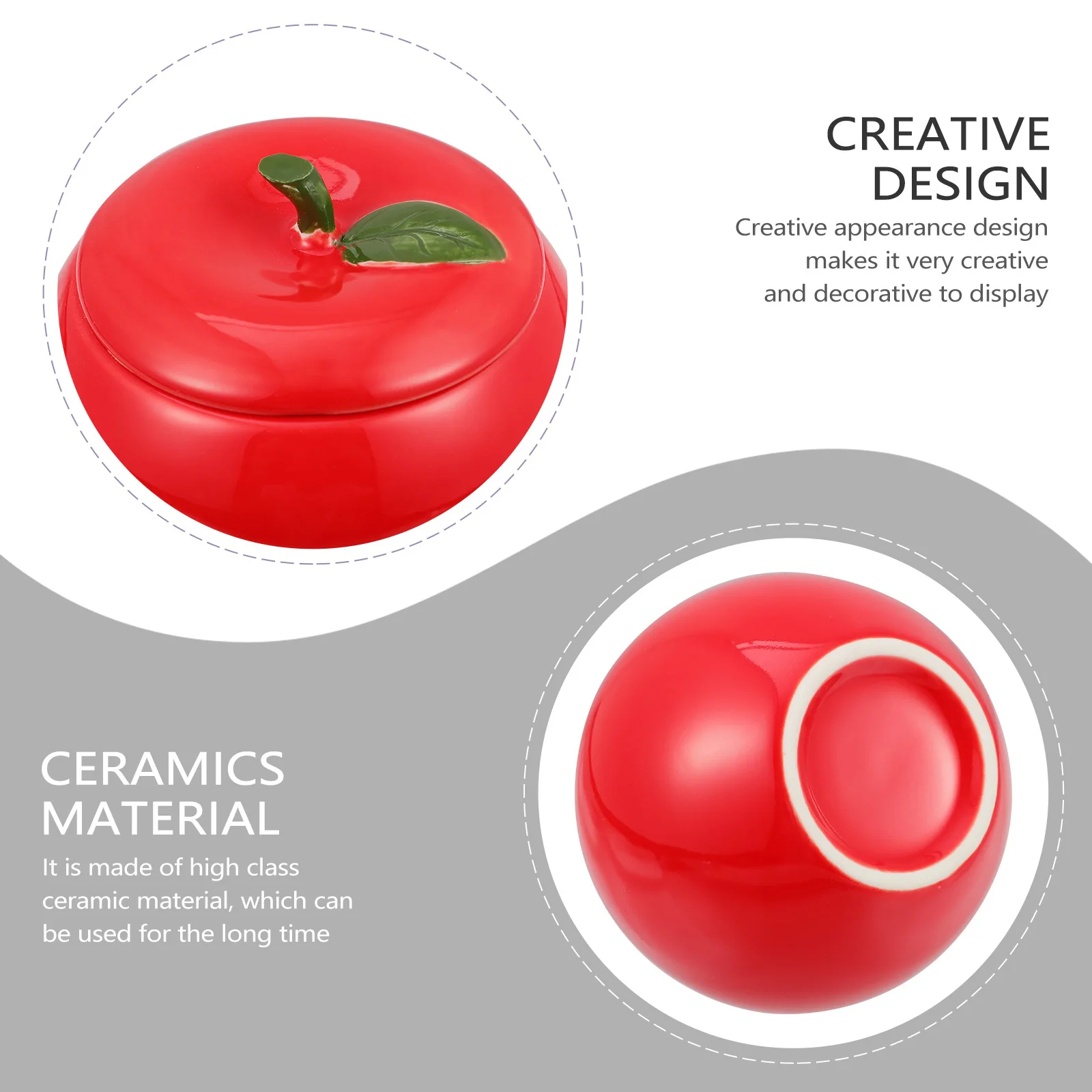 

1Pcs Ceramic Candy Storage Jar with Fruit-Shaped Lid Decorative Food Container for Desktop Dried Fruit Tea Jar