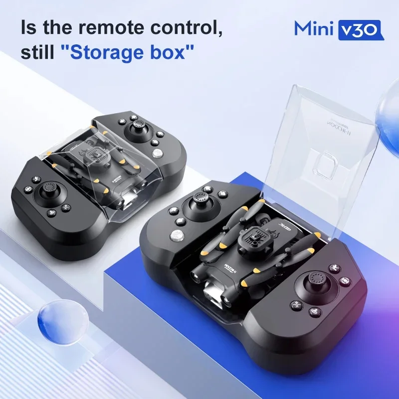 XIAOMI-V30 Mini 4DRC Drone avec caméra HD, 4K, 1080P, FPV, RC Drones, Hélicoptère d'évitement d'obstacles à cinq côtés, Drone professionnel