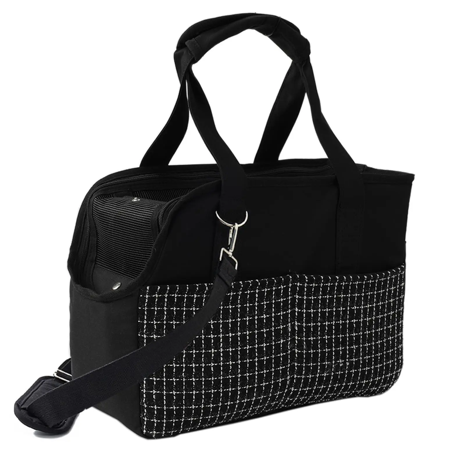 

Small dog carrying bag, suitable for cats, dogs or puppies, large bag with multiple pockets, soft breathable mesh pad, pet