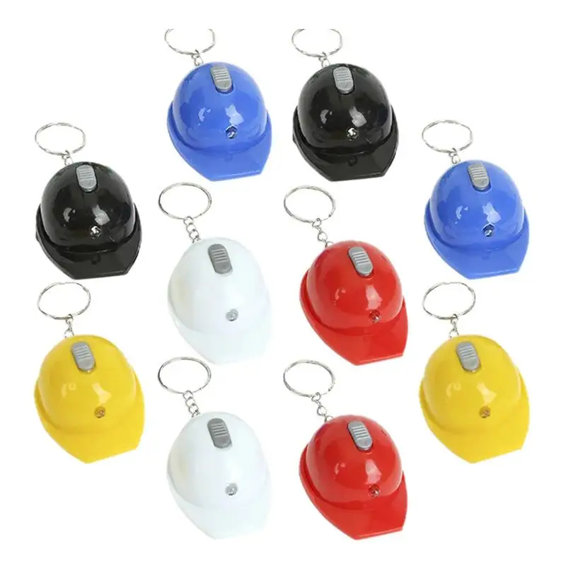 100PCS Helmet Keychains Bottle Opener Beer Knock LED Illuminated Keychain Event Holiday Creative Practical Keychain Jewelry Gift