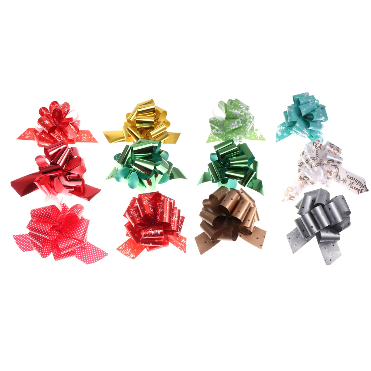 

36 Pcs Christmas Latte Bows Decorative Ribbon Gift Wrapping Pull bows decor Christmas ribbon bow gift boxes wedding car flower