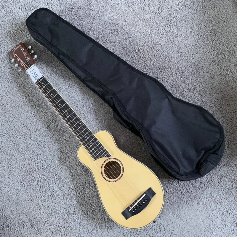 Original and Genuine Johnson Travel Acoustic Guitar JG-TR3 34'Natural Spruce+Mahogany for Beignner