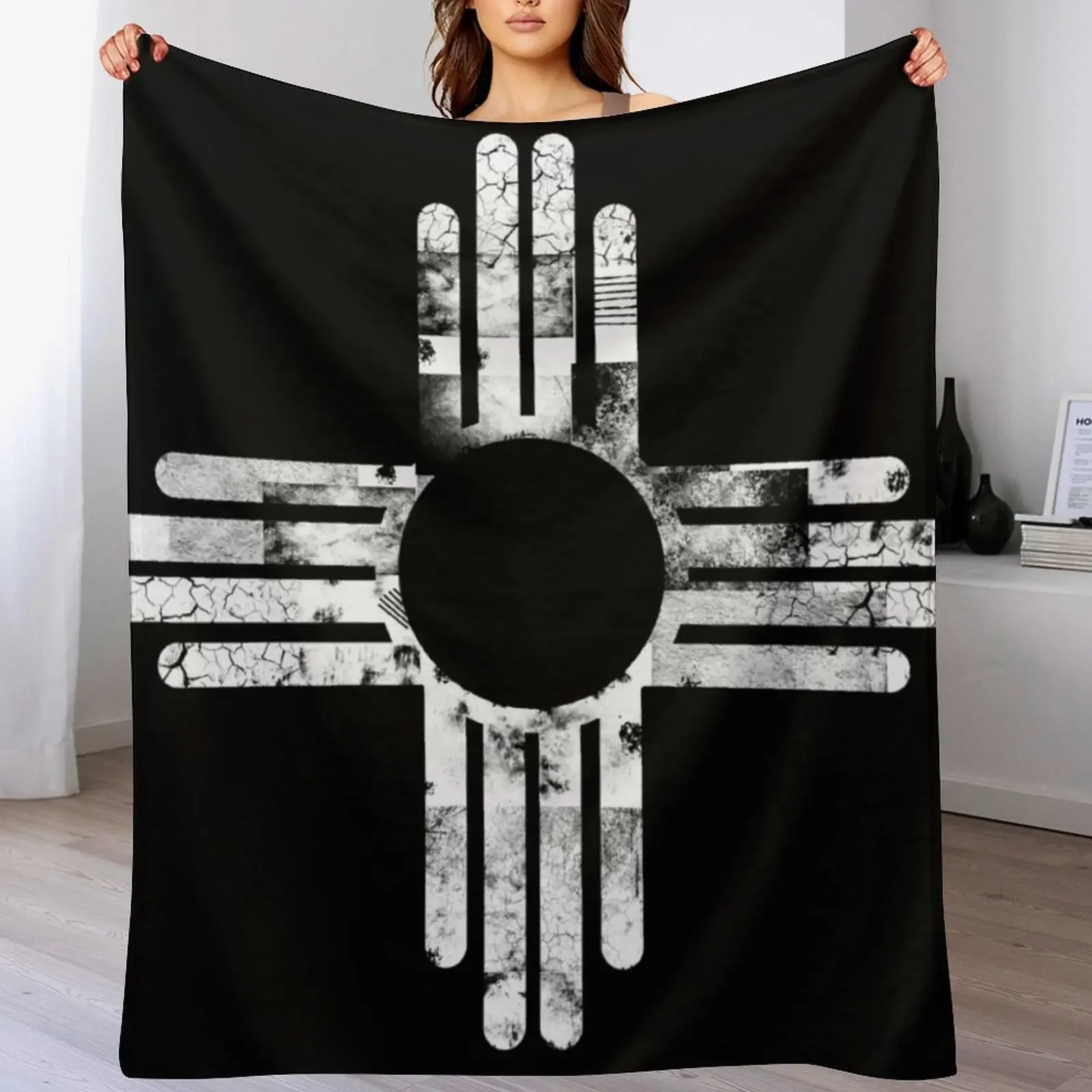 Zia Sun Throw Blanket Elegant Warm Throw Blanket for Hotel Home