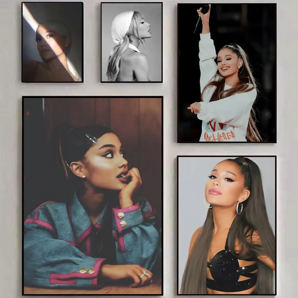 Singer A-Ariana Pop G-Grande Poster Wall art print art suitable for living room bedroom bar parlor home decor gift
