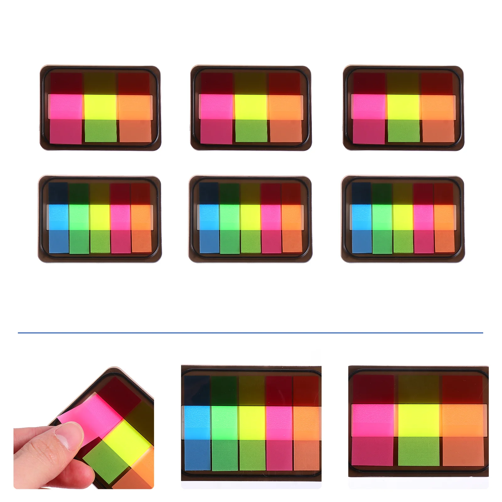6Pcs Self-Adhesive Index Tabs for School Office Diary Notebook Planner Reminder Study Labels Index Tabs