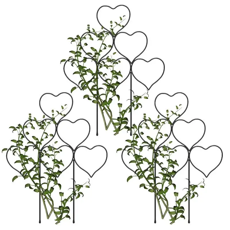 

Plant Trellis Indoor 3Pcs Metal Garden Trellis Climbing Plant Support Stackable Plant Trellis For Vine Ivy Rose Plant