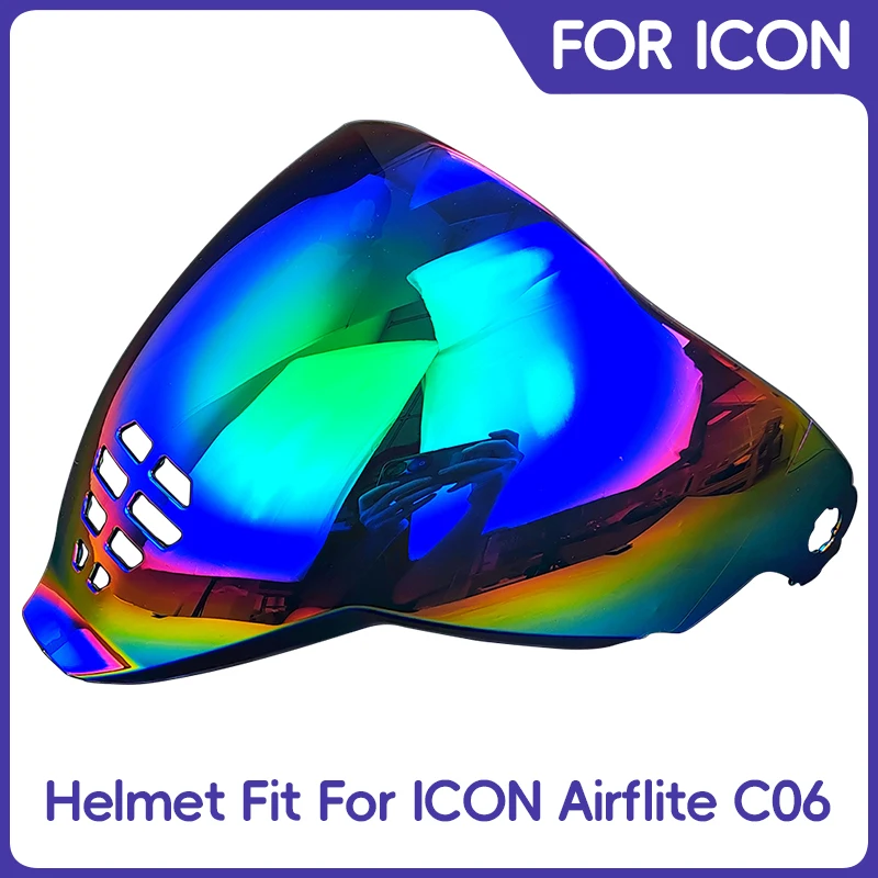 2022 Full Face Lens Windshield Shield Motorcycle Helmets Visor For ICON Airflite Anti-UV Detachable Unisex Helmets Glasses Lens