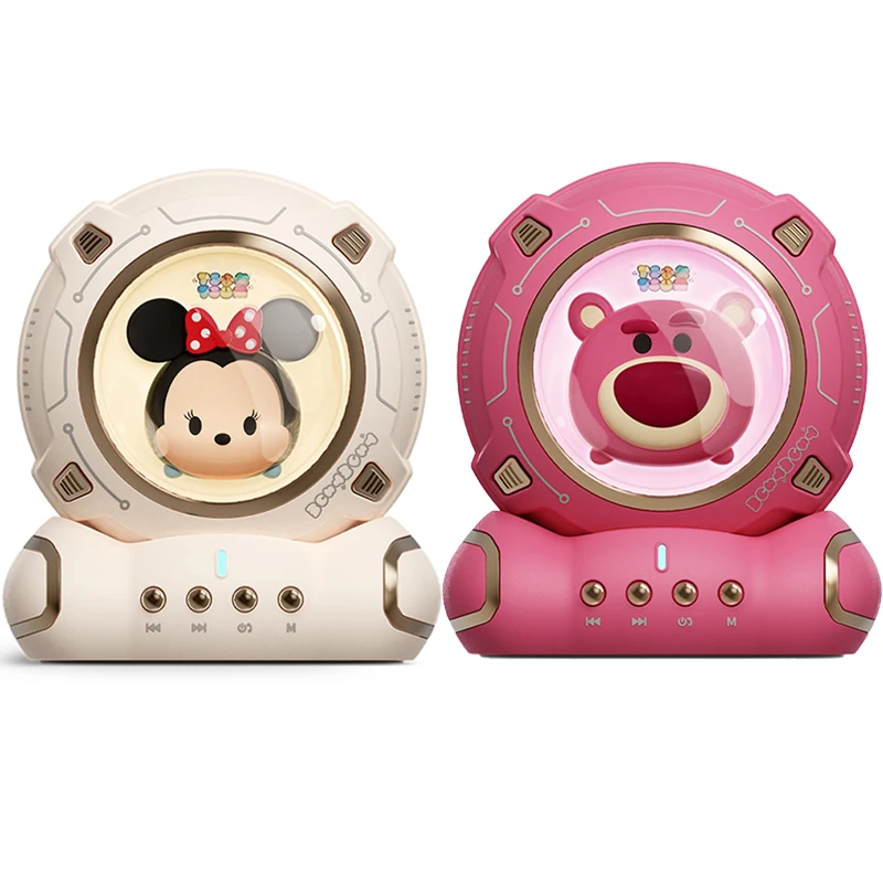 

10Cm Disney Cartoon Kawaii Bluetooth Speaker Night Light Lotso Minnie Cute High Quality Subwoofer Office Desktop Small Speaker