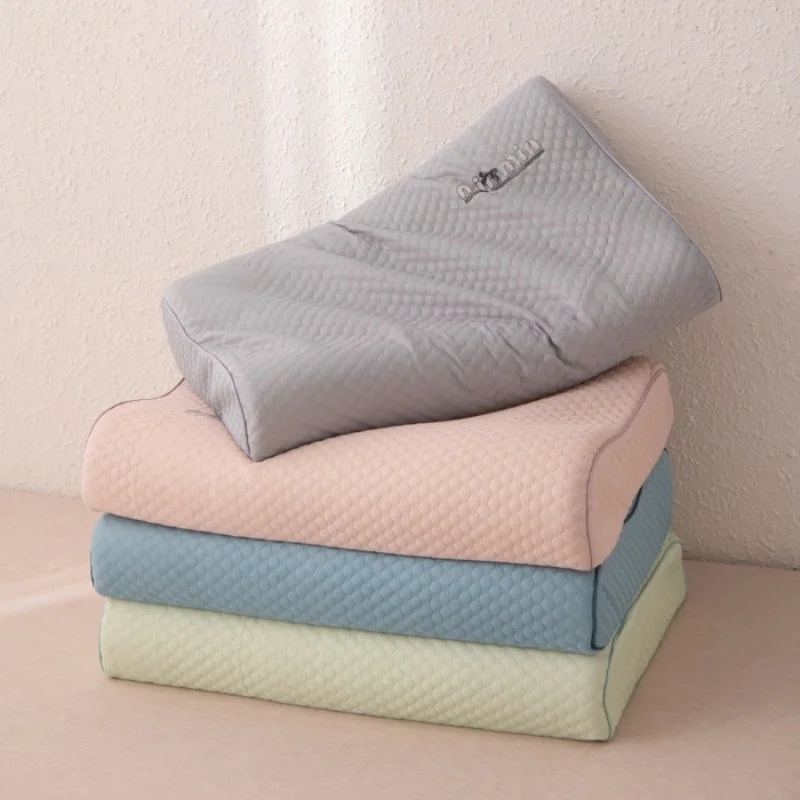 

1pc Memory Foam Bed Orthopedic Pillow Health Cervical Neck Protection Slow Rebound Pillow Dot Cooling Pillowcase Drop Shipping