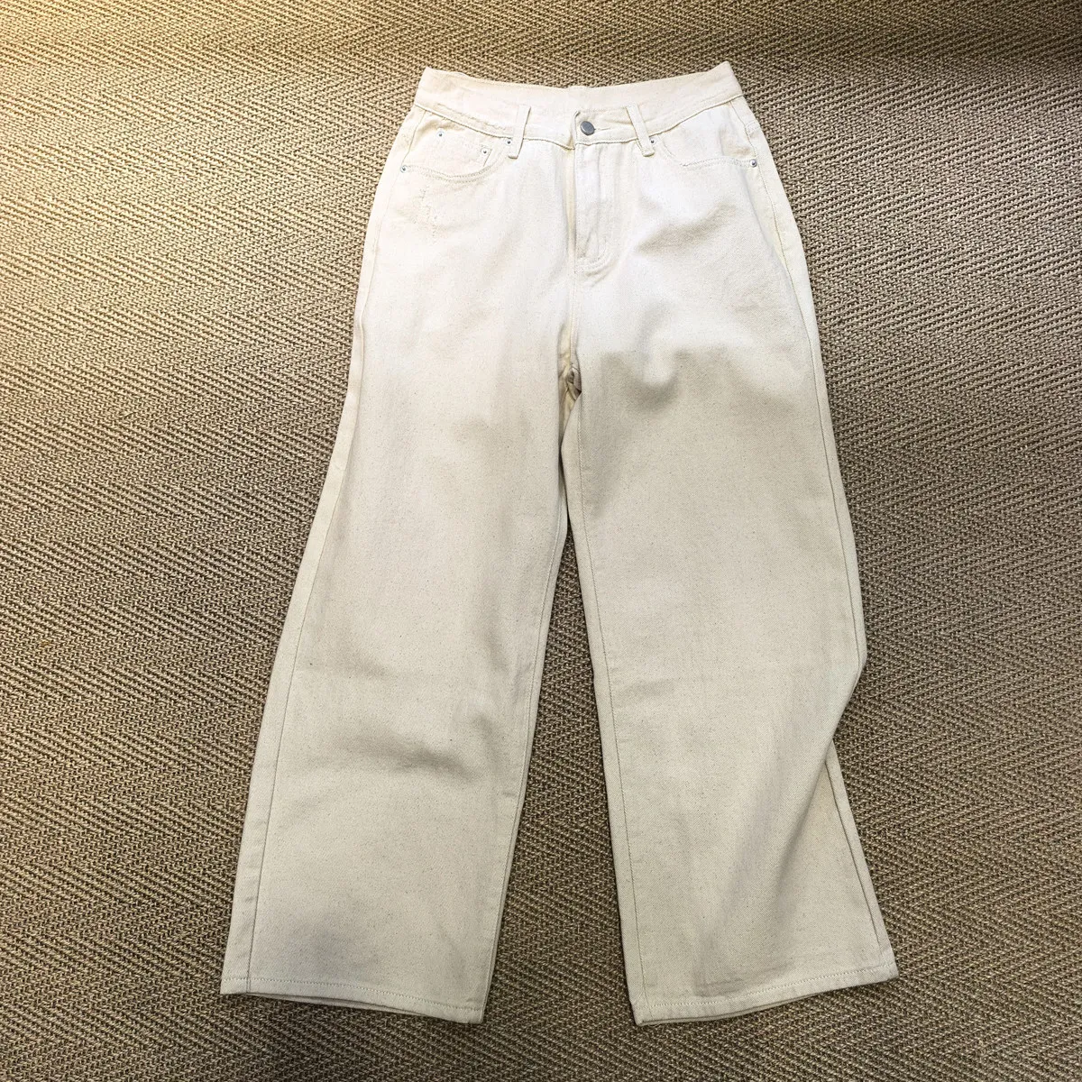 Amekaji Wear Wide Leg Straight Pure Color All-Matching Casual Pants Wash Loose Cargo Pants Baggy