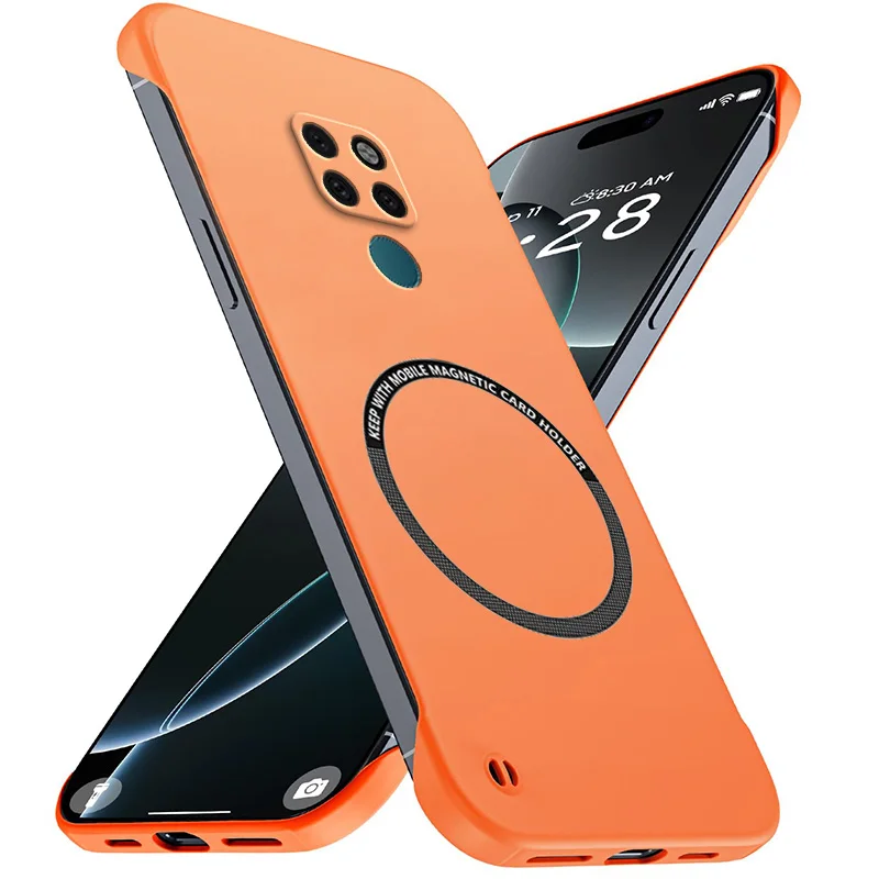 Magnetische schlanke Handyhüllen für Huawei Mate 20 Mate 20 Pro Mate 20 30 40 Pro Plus, rahmenlose Handyhüllen, matte, kratzfeste Abdeckung, stoßfeste Rüstung