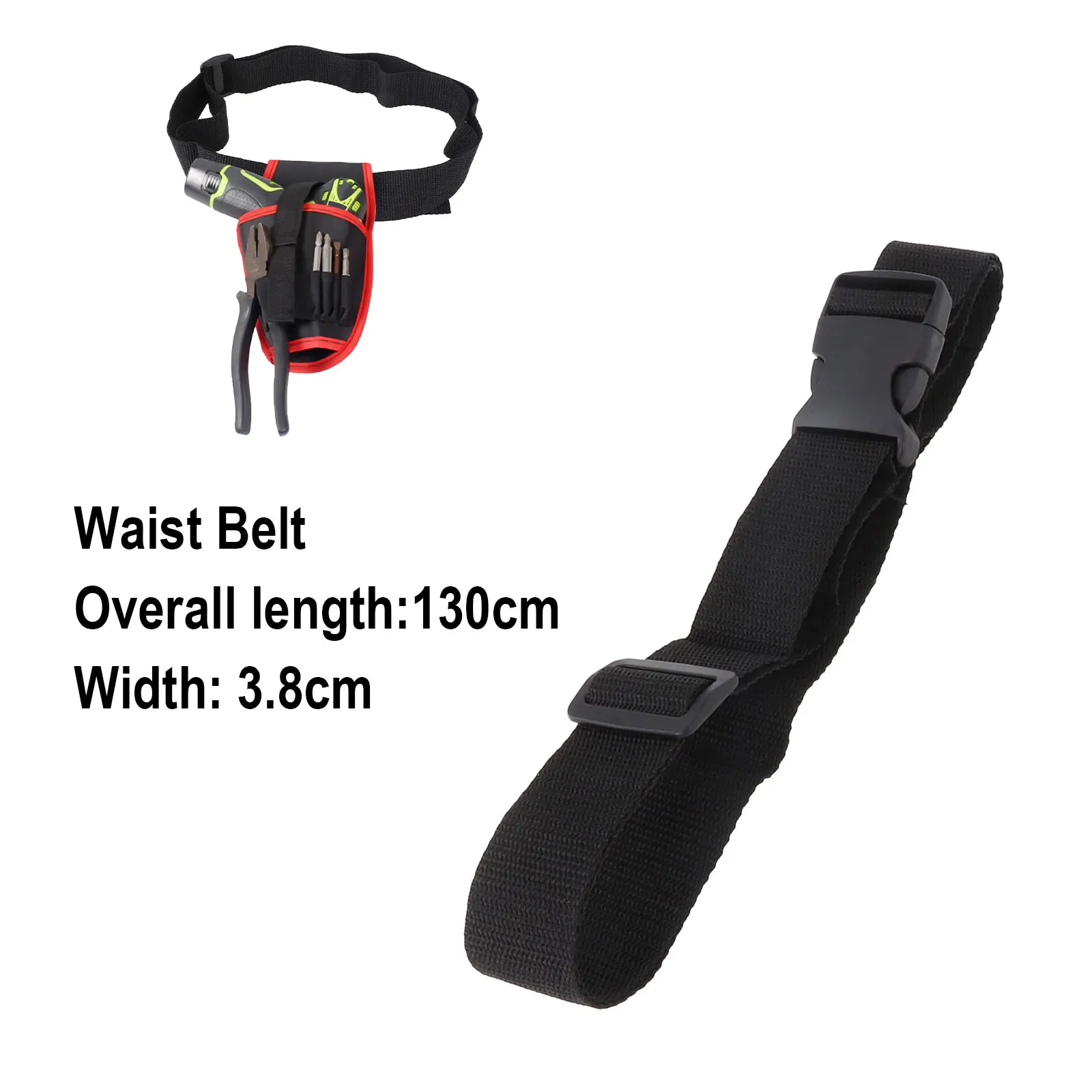 Waist Tool Belt 3.8cm Width Guard Work Belt Adjustable Length Hanging Tool Bags For Electricians Construction Workers