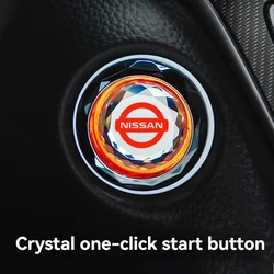 1pcs car engine start/stop button cover sticker suitable For Nissan X-trail Qashqai Rogue Altima Versa sentra narava patrol Car