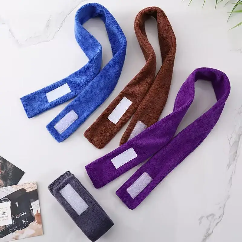 

Perm Hair Headband Make Up Wrap Head Cloth Head Band Adjustable Towel Salon Hair Dyeing Absorbent Strip For Face Washing Styling