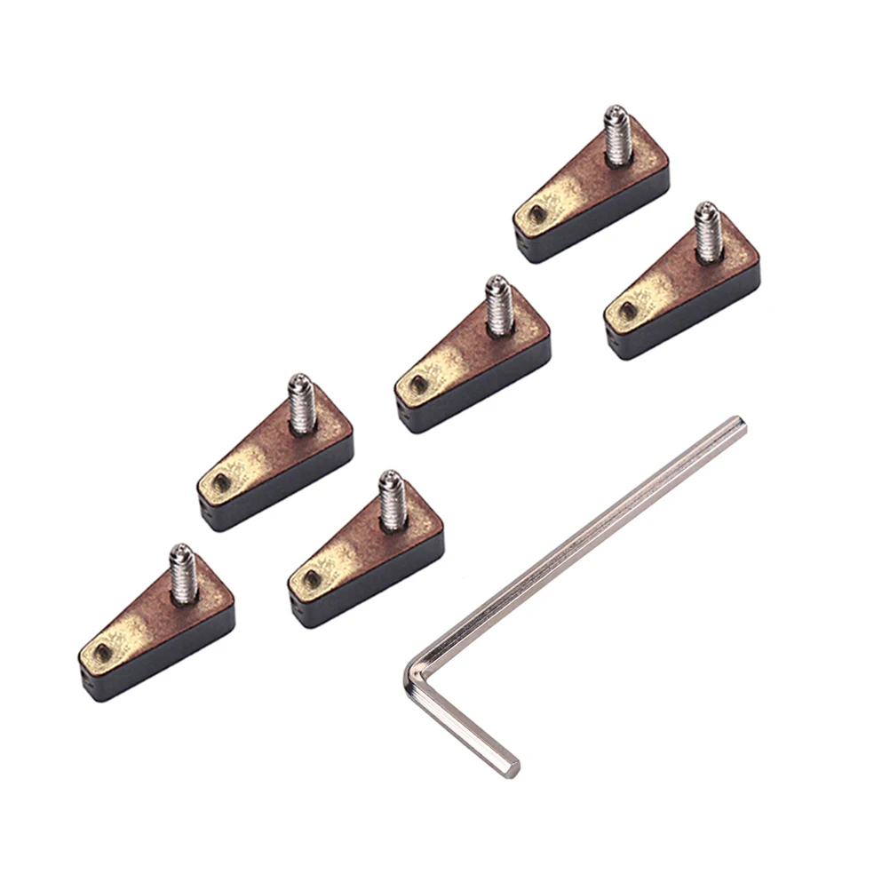 

Triangle String Lock for Electric Guitar Headless Tremolo Bridge Metal Strings Locking Nut Block Clamp Screw Black Ga1120