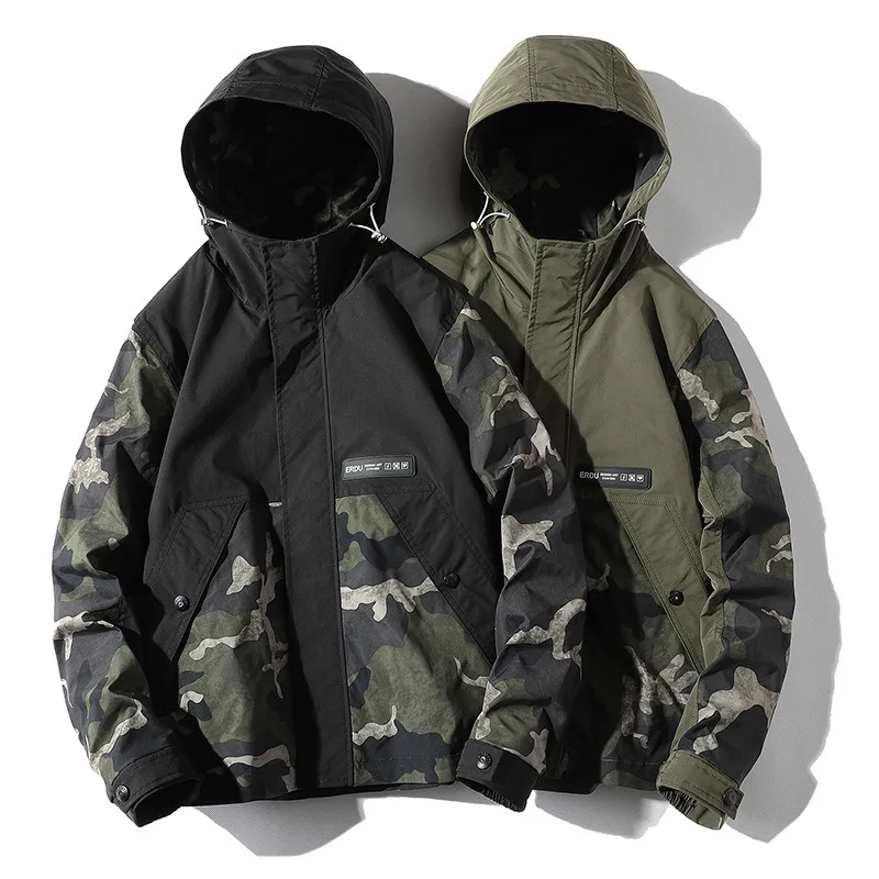 

Куртка мужская модная повседневная куртка для кемпинга пальто ветрозащитная ветровка с капюшоном пальто мужская верхняя одежда больших размеров