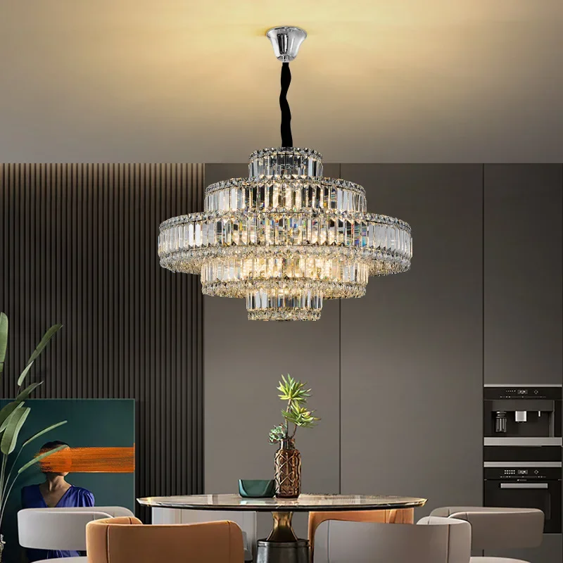 

Modern Luxury Ceiling Chandeliers 2023 New LED Lighting Crystal Hanging Lamps Designer Home Decoration Lustres for Living Room