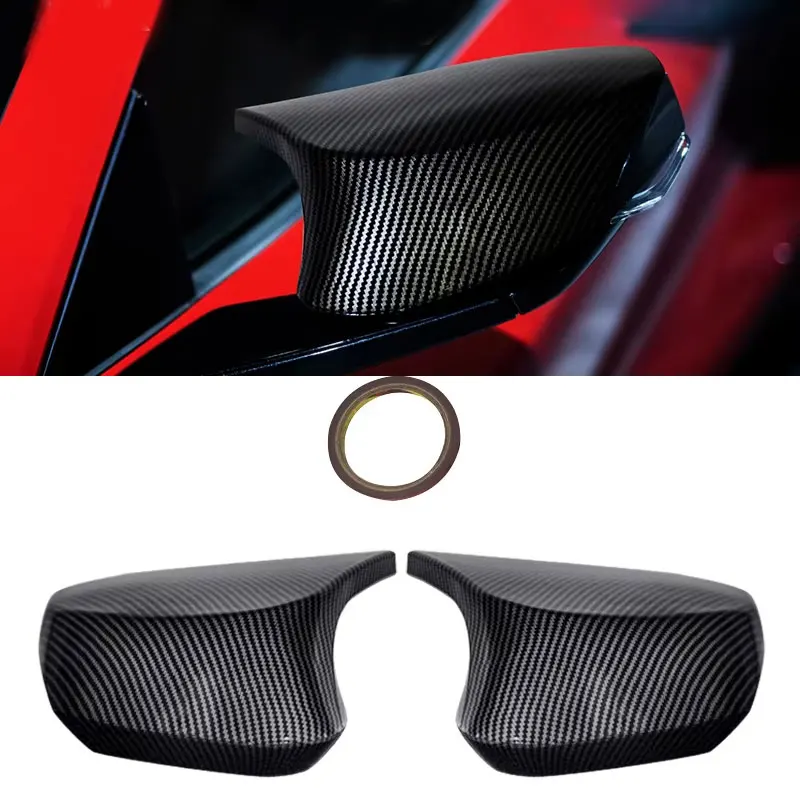 

Rearview Side Mirror Trim Cover Cap Fit For Chevrolet Corvette C8 2020-2024 External Car Accessories Glossy Black Carbon pattern