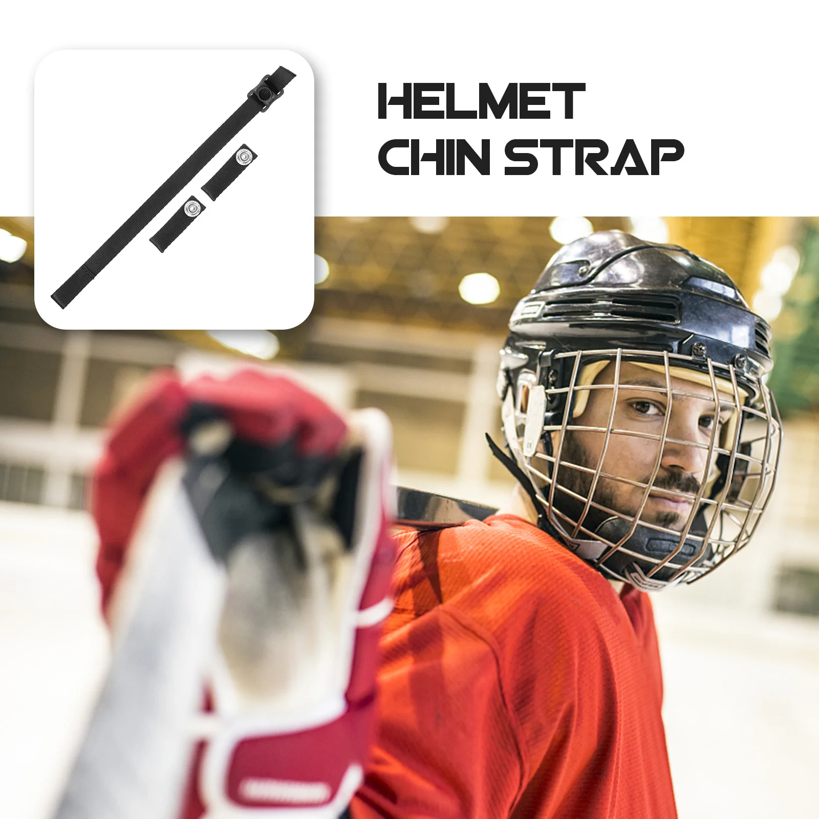 

1Set Polyester Hockey Chin Strap Elastic Replacement Accessory Safety Chin Strap for Hockey Use