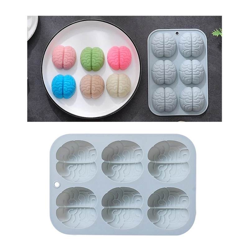 Brain-Shaped Silicone Mold Fondant Cake Mould Chocolate Mould Cake Decorating Tools Kitchen Baking Accessories