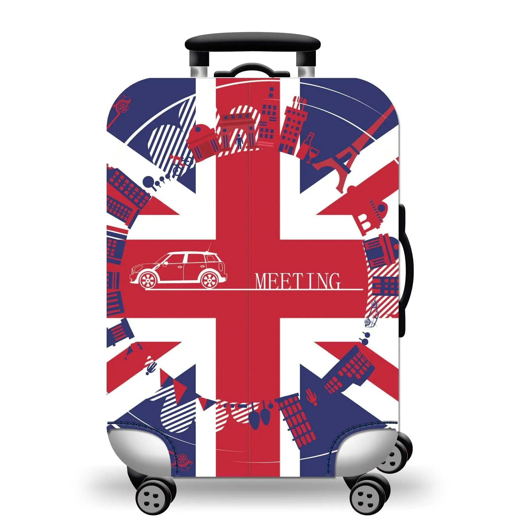 

Прочный эластичный чехол для чемодана премиум-класса, защитный от пыли, подходит для всех типов поездок, 18-32 дюйма.