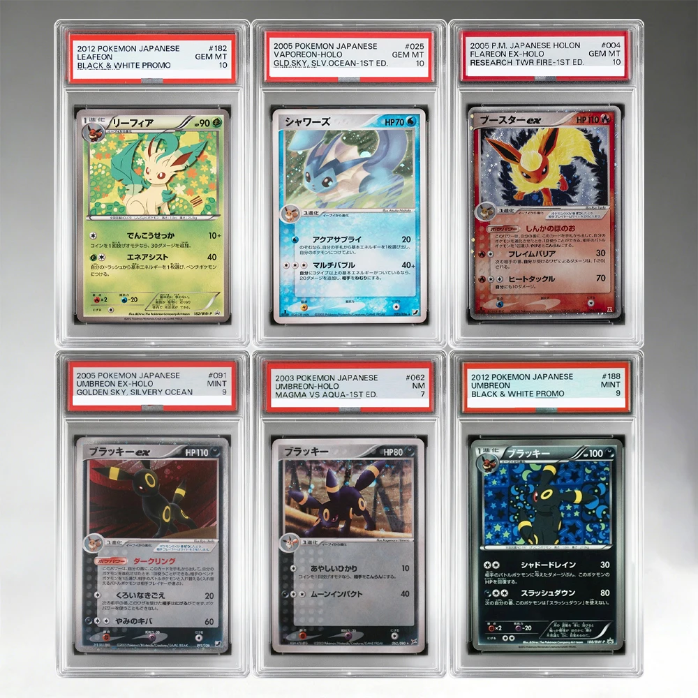 

Self Made PTCG Graded Card Japanese UMBREON FLAREON VAPOREON LEAFEON Collection Card Labels Card Hobby Collectible Game Card Toy