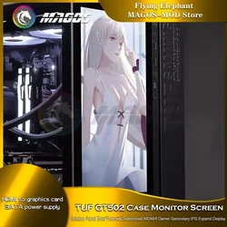 TUF GAMING GT502 Case Monitor Screen Panel Solution Size/Themes Customized AIDA64 Gamer Secondary IPS Expand Dsiplay