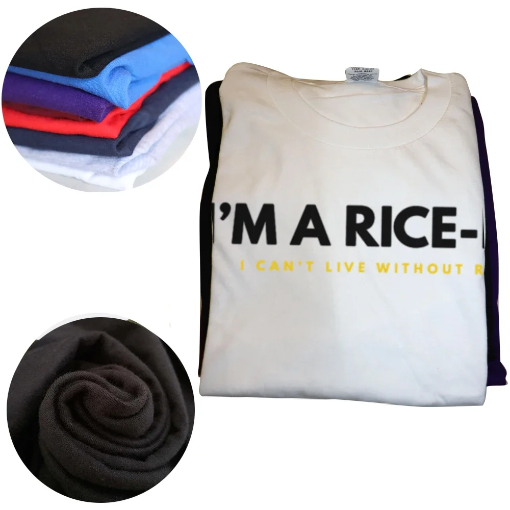 I'm a Rice-Ist Rice Funny Filipino Philippine Graphic T-shirts Men Fashion Casual Tshirt 100% Cotton Loose Oversized T Shirt