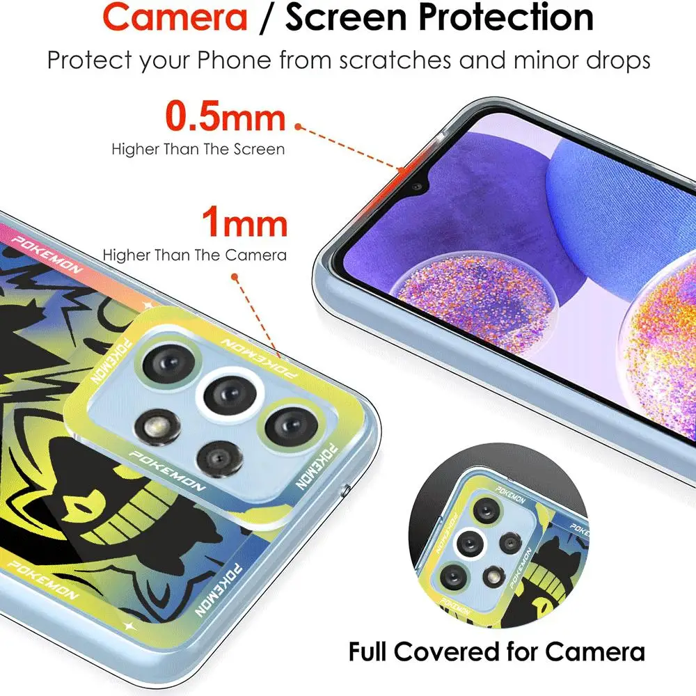 Phone Case for Samsung Galaxy A10s A71 A30 A50 A05s A20s A04 A03 Core A03s A31 A51 A03 A02 Pokemon Gengar Cover