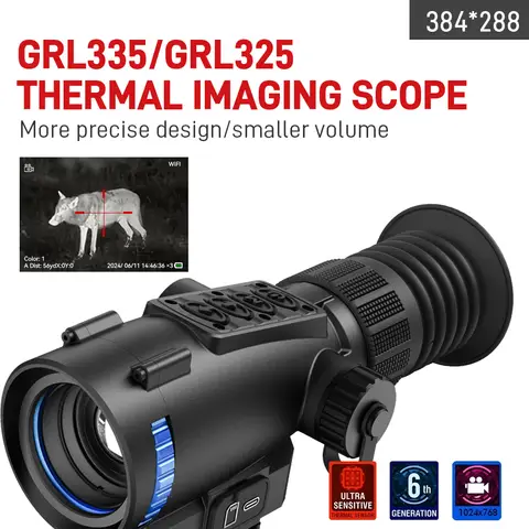 1800M Thermal Scope 384X288 (50Hz) Thermal Imaging Rifle Scope Monocular Night Camera Vision  Scope For Hunting Outdoor Rescue