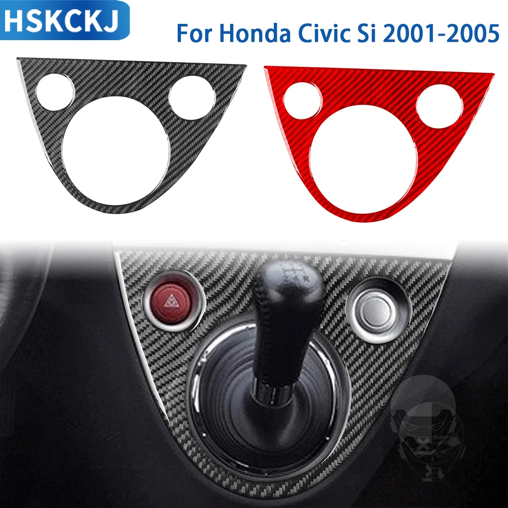 

For Honda Civic Si 2001 2002 2003 2004 2005 Cars Accessories Carbon Fiber Interior Grar Panel Trim Sticker Decoration