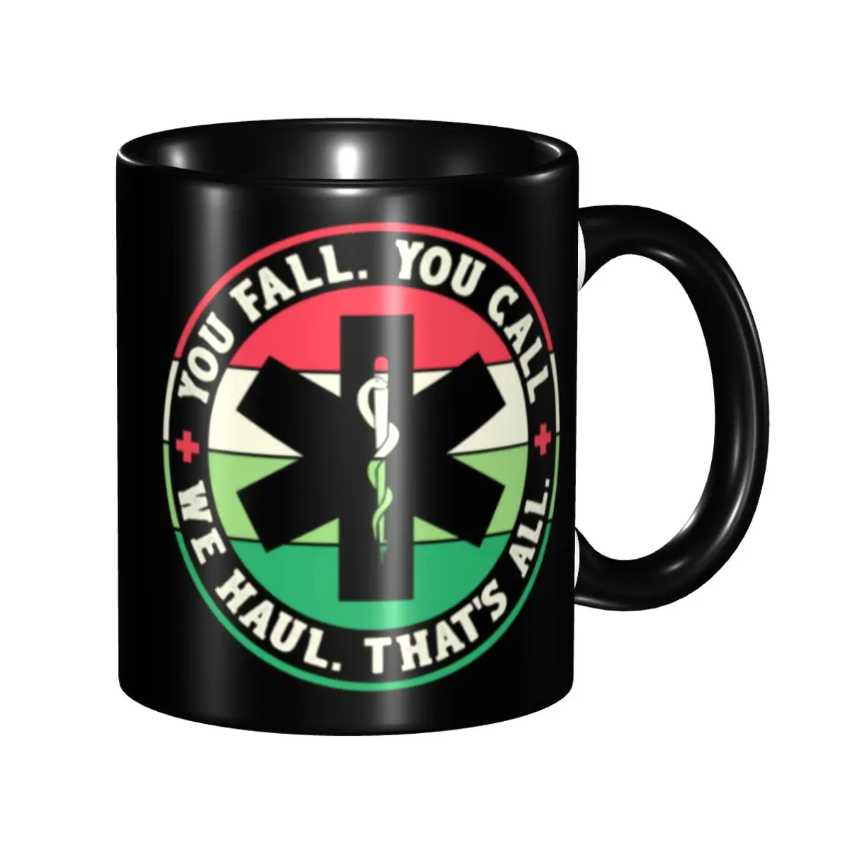 

Customized Emt Star Of Life Paramedic Doctor Ambulance Mug DIY Ceramic Tea Milk Coffee Cup