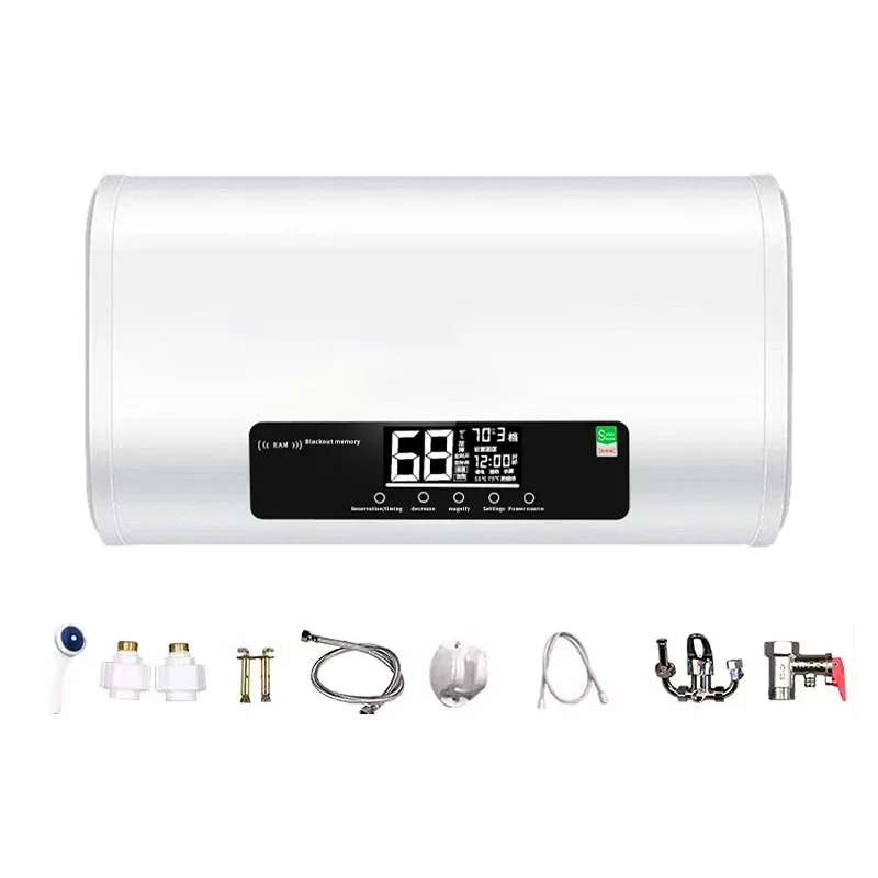 工場価格 電気温水器 シャワー 40/50/60/80リットル スリム フラット サーモスタット ダブルタンク RV 家庭用電化製品 温水器 貯湯式