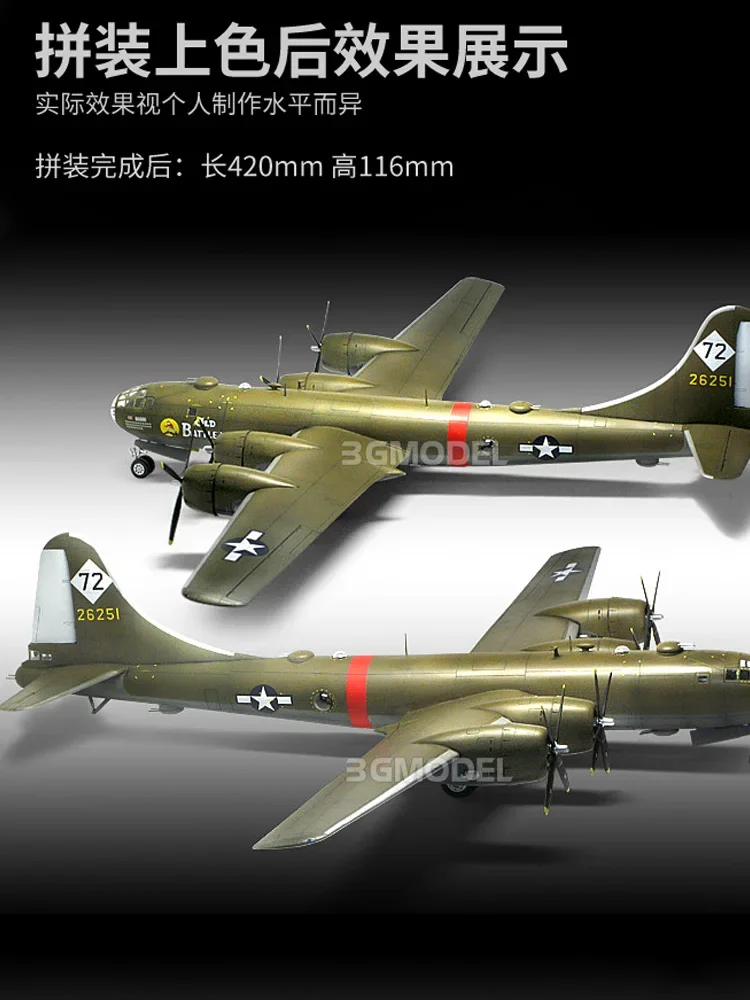 Academia Americana Montado Avião Modelo Kit, B-29 Old Battler, 1:72, 12517