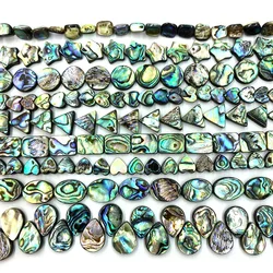 Natural  Abalone Shell Beads Strand Square Love Heart Shape Oval Shape 14 Styles DIY Making Fashion Jewelry Necklace Accessories