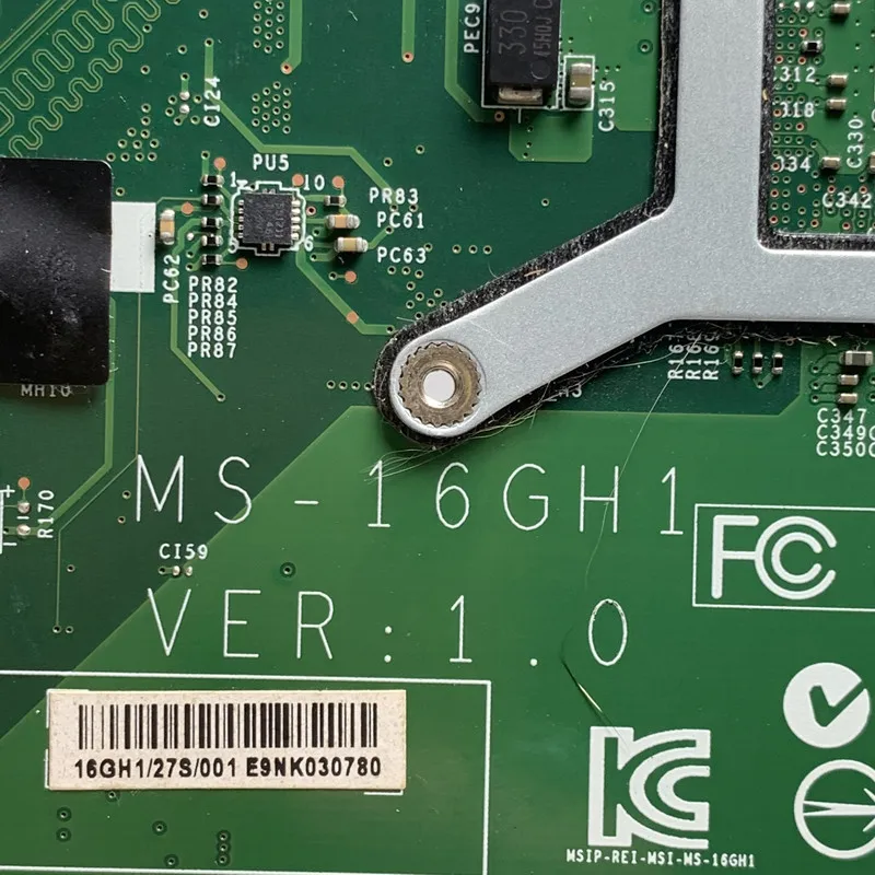 

MS-16GH1 VER.1.0 с материнской платой процессора SR1Q0 I5-4210H N15S-GT-B-A2 GTX840M для MSI GE60 GP60 MS-16GH1, материнская плата для ноутбука, 100% тестирование