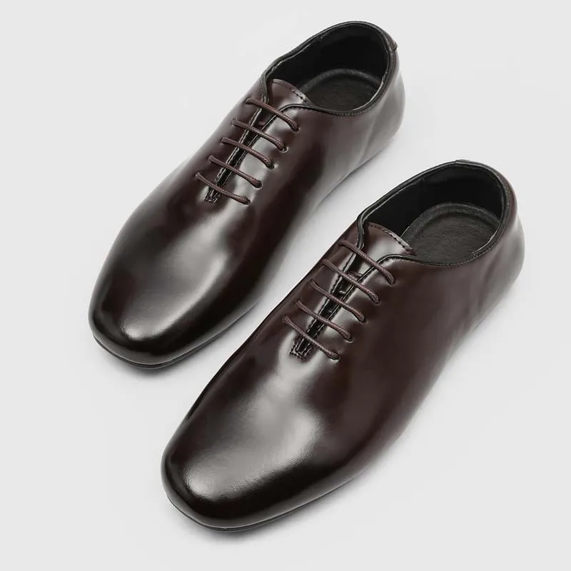 New Summer Men Oxford Flat Shoes Simple and High-end Business Leisure Commuting Wedding Shoes