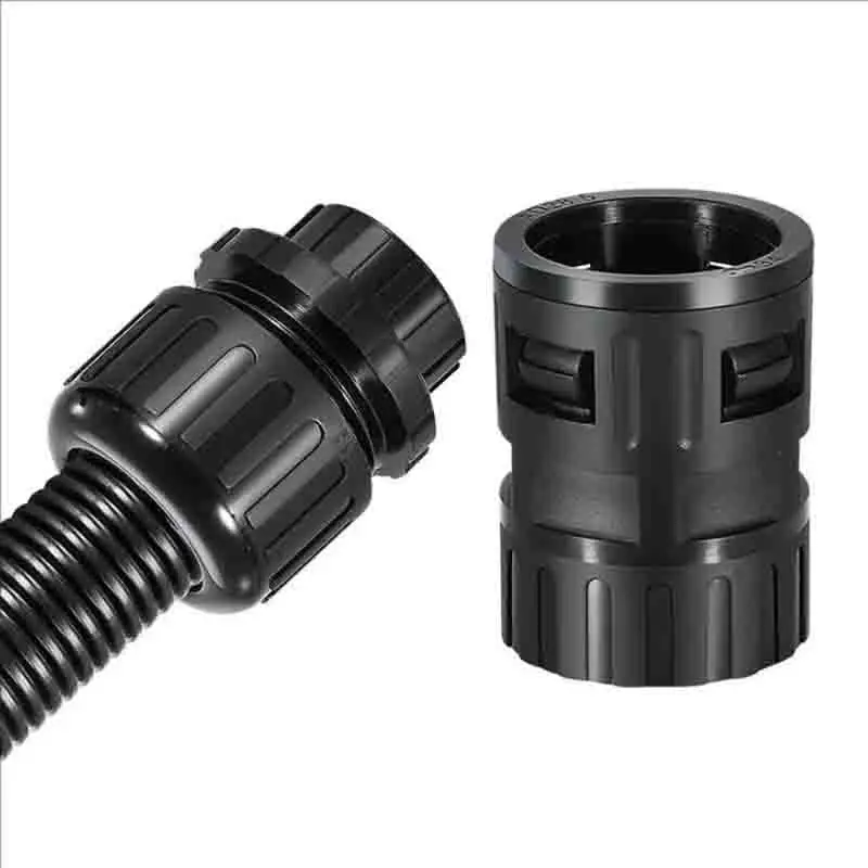 2PCS Quick Connector Set PE Corrugated Plastic Tube PP/PA Flame Retardant Wire Conduit Joint Plug Home Improvement Sheath
