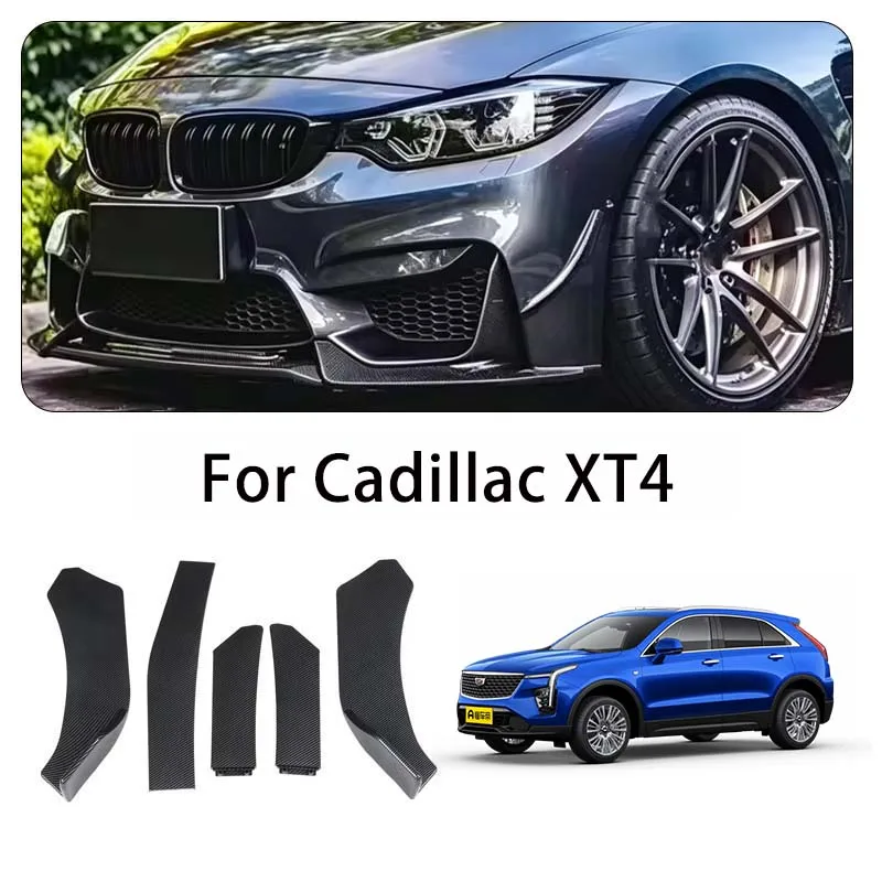 5-Segment Adjustable Front Bumper Lip Splitter Body Kit For Cadillac XT4 body kits