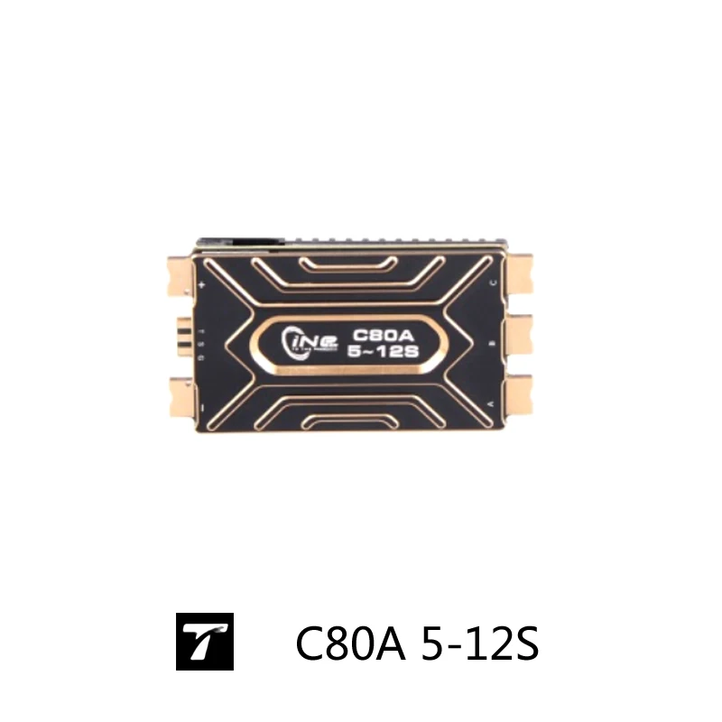 C80A 5-12S ESC T-MOTORHOBBY Support 12S Continuous 80A load Efficient PCB Heat Dissipation Design Reduce wire loss