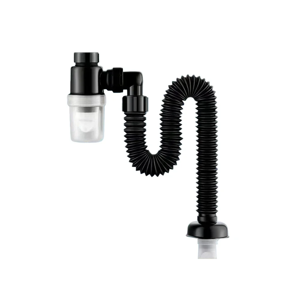 

Телескопическая Гибкая сливная труба для раковины с защитой от засорения