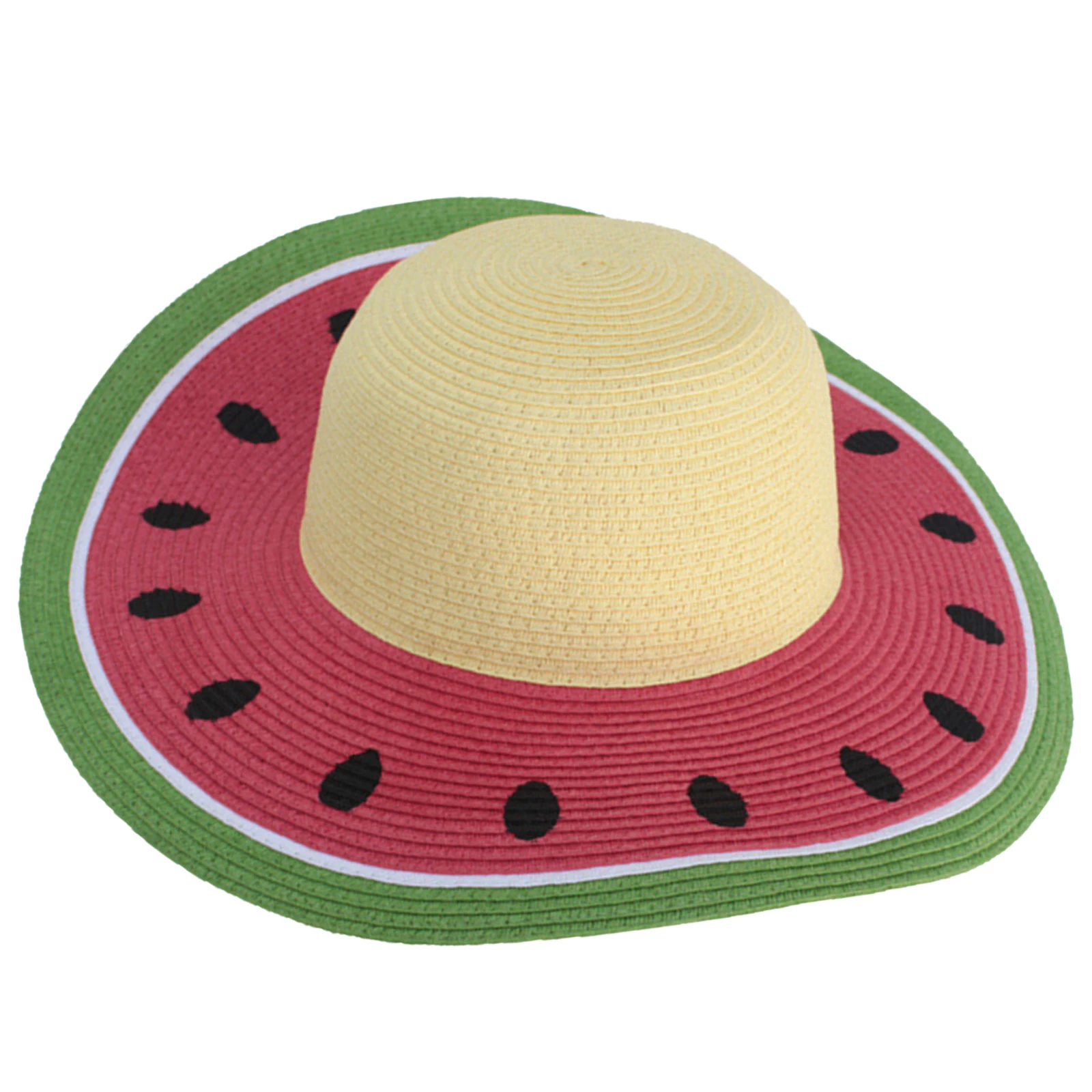 

Children Summer Straw Hat Wide Brim Beach Sun Cap Lightweight Breathable Uv Protection Outdoor Hat with Elastic Chin Strap