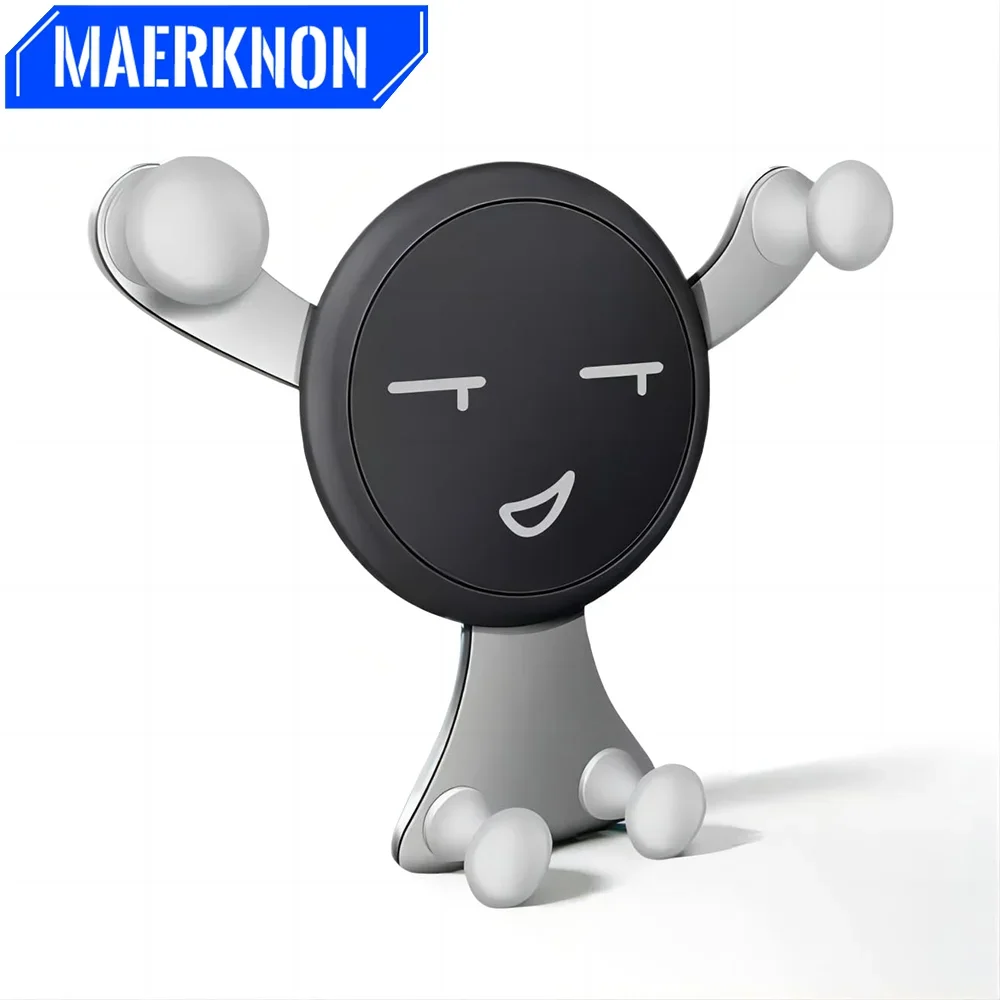 Smile Support Car Air Vent Phone Holder Clip Mount Stand Universal for iPhone Xiaomi Samsung All Smartphones Easy Installation