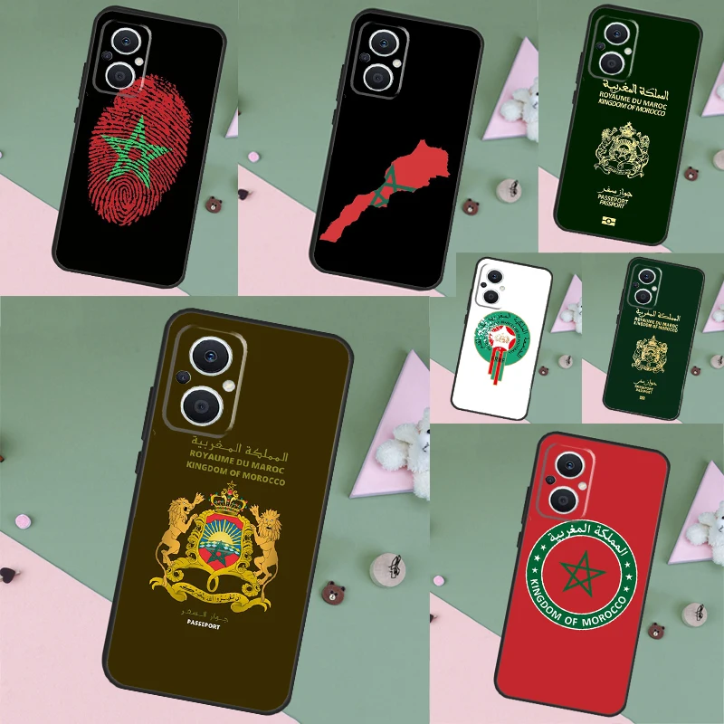 Чехол с гербом Марокко для OPPO Reno 8T 7 8 10 Pro 11 12 13 F 13F OPPO Find X8 Pro X6 X3 X5 Lite Cover Shell
